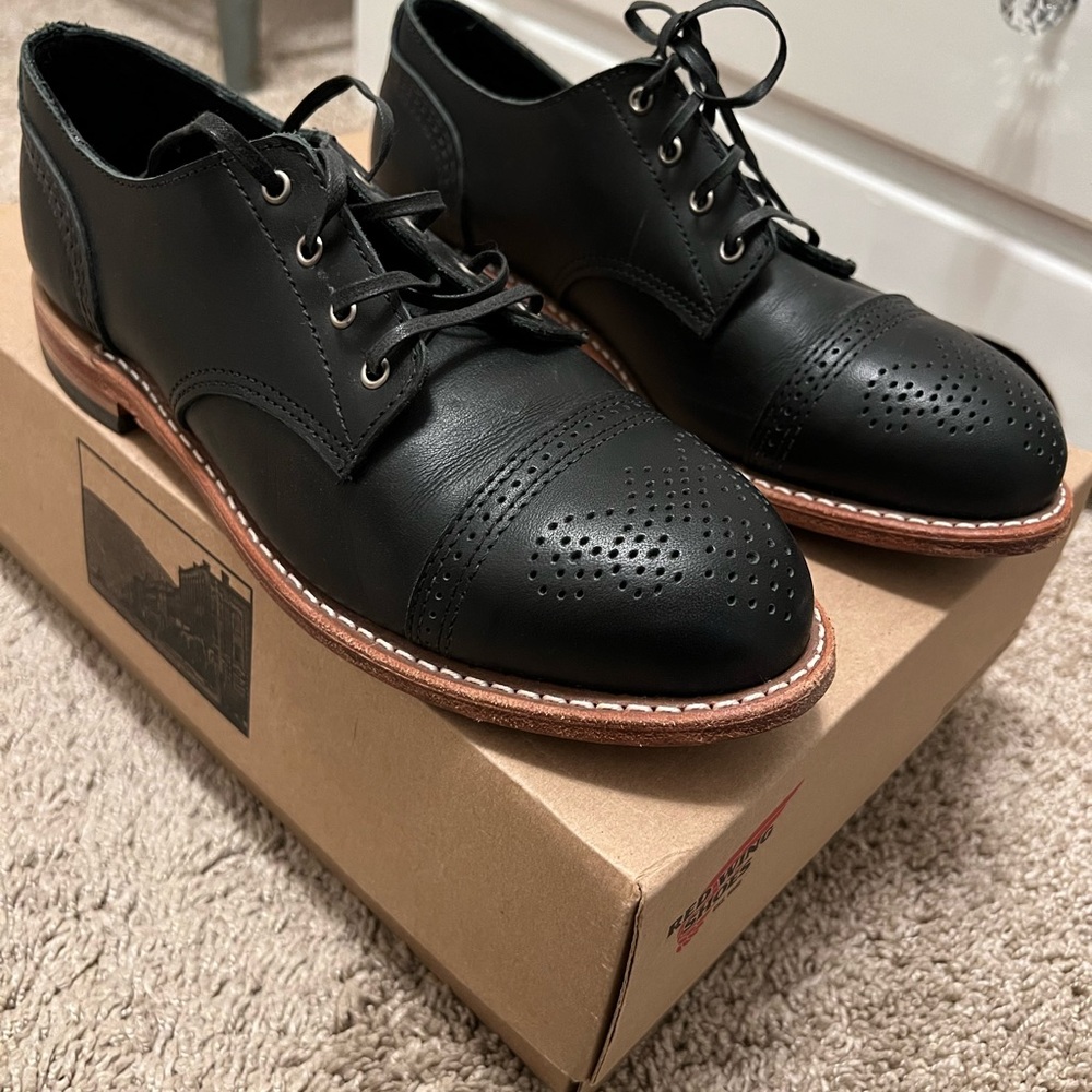 Red Wing Shoes Hazel Women’s 8.5 Oxford 3434 Black Boundary Leather Made In USA